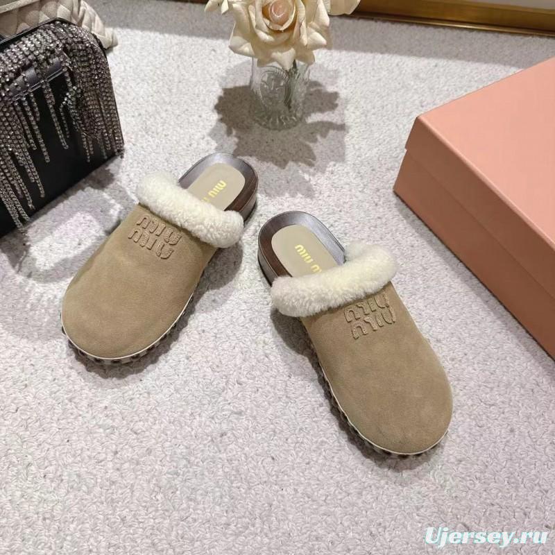 Miu Miu Cotton Shoes Sandals 2025 SS New Season Unique Wiping Craft - LY00260