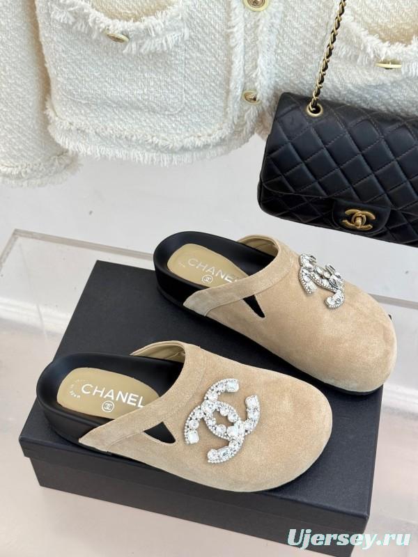 Chanel Classic CC Rhinestone Birkenstock Sandals - KFY00280