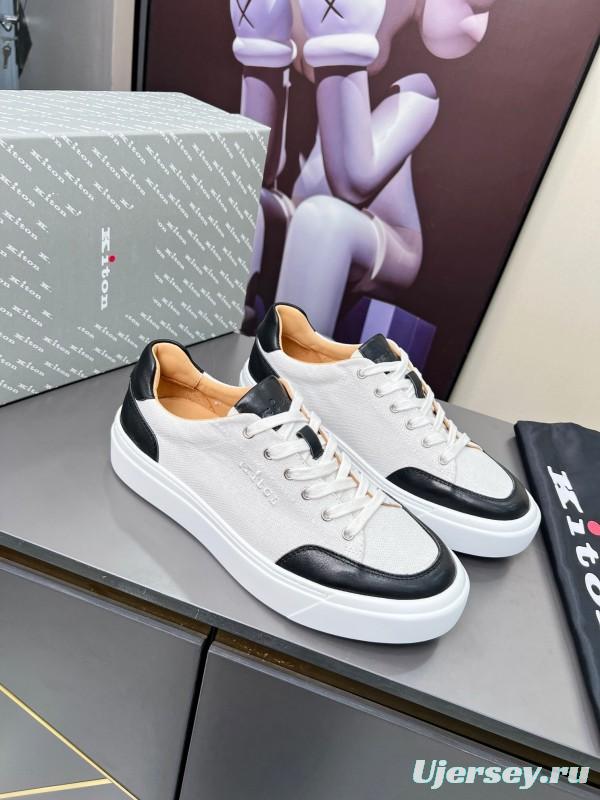 Kiton Spring Summer 2025 Lace-Up Old Money Style Casual Men's Shoes - KFY00320