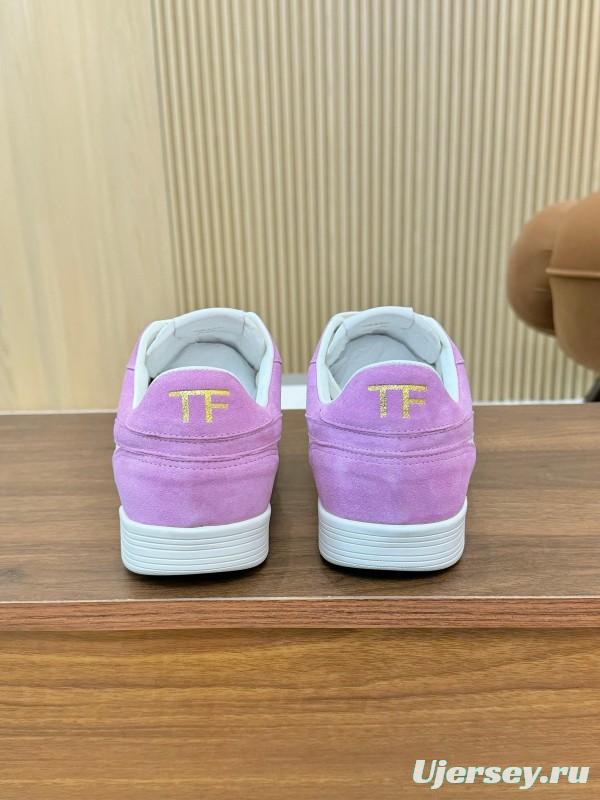 TOM FORD 2025 SS Casual Sneakers with Classic Color Blocking and Imported Leather Insole - AS00350