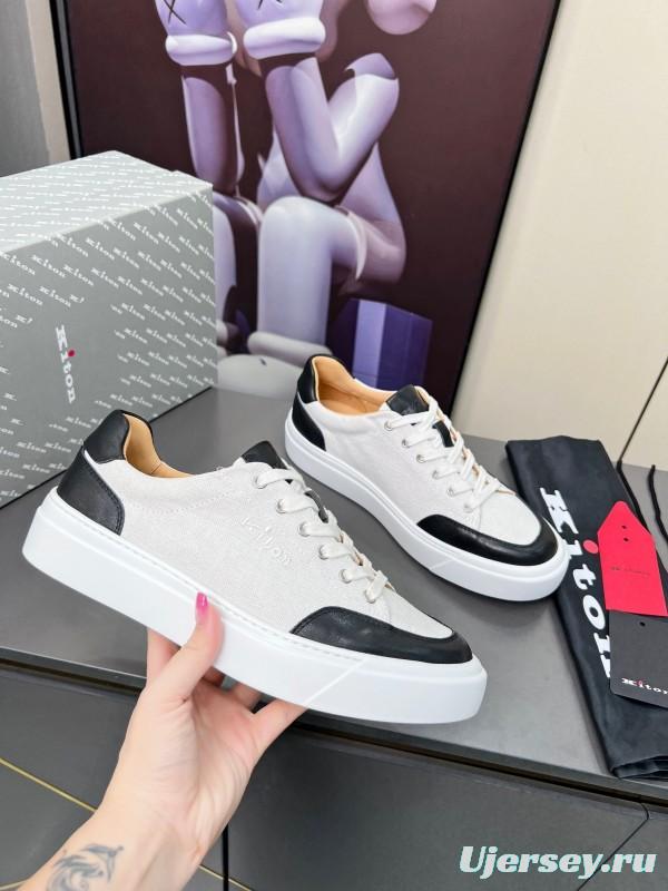 Kiton Spring Summer 2025 Lace-Up Old Money Style Casual Men's Shoes - KFY00320