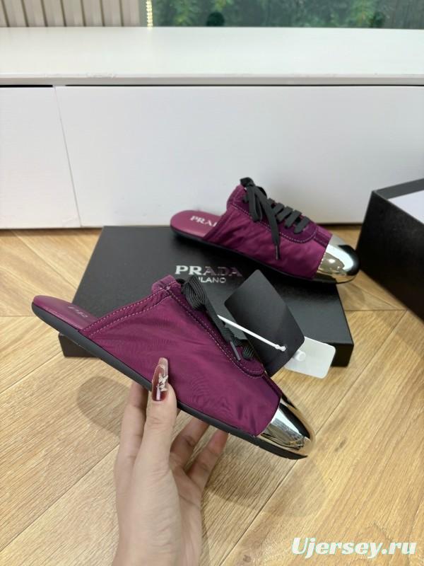 Prada Metal Toe Thin Sole Trainer Casual Shoes - LY00270