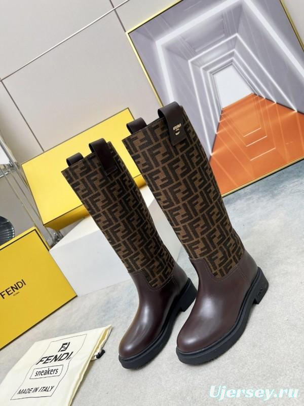 FENDI 2025/SS Fall/Winter Monogram Platform High-Top Boots - LY00400