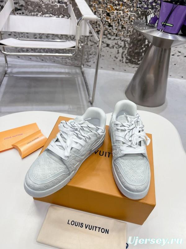 LV LV Trainer Basketball Series Washed Canvas Sneakers - LY00430