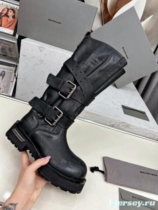 Balenciaga Paris 25FW Venom High-Top Boots Punk Style Motorcycle Ankle Boots 15 Inch - LY00520