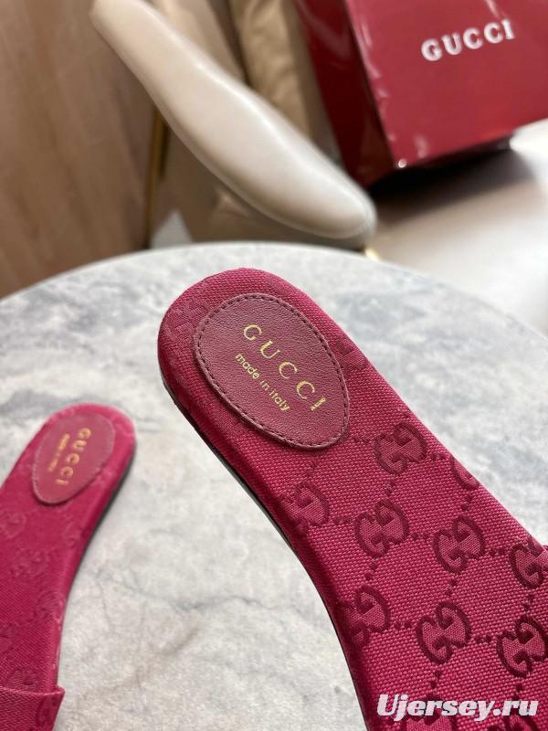 Gucci 2025/SS Leather Mule Sandals with Light Gold Horsebit Detail - LY00280