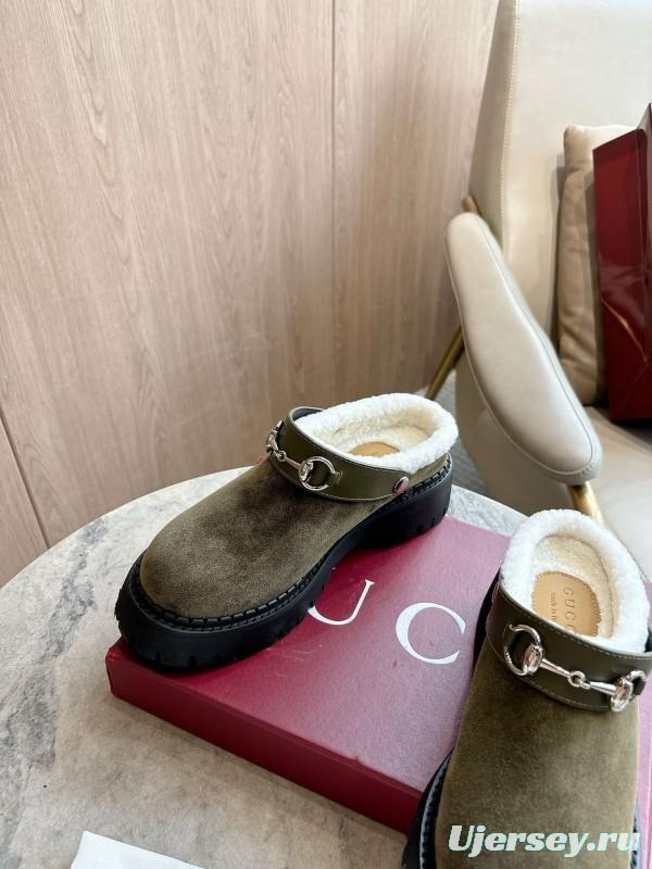 Hermès Teddy Wool H Slippers Flat Sole Fur Slides - LY00260/230