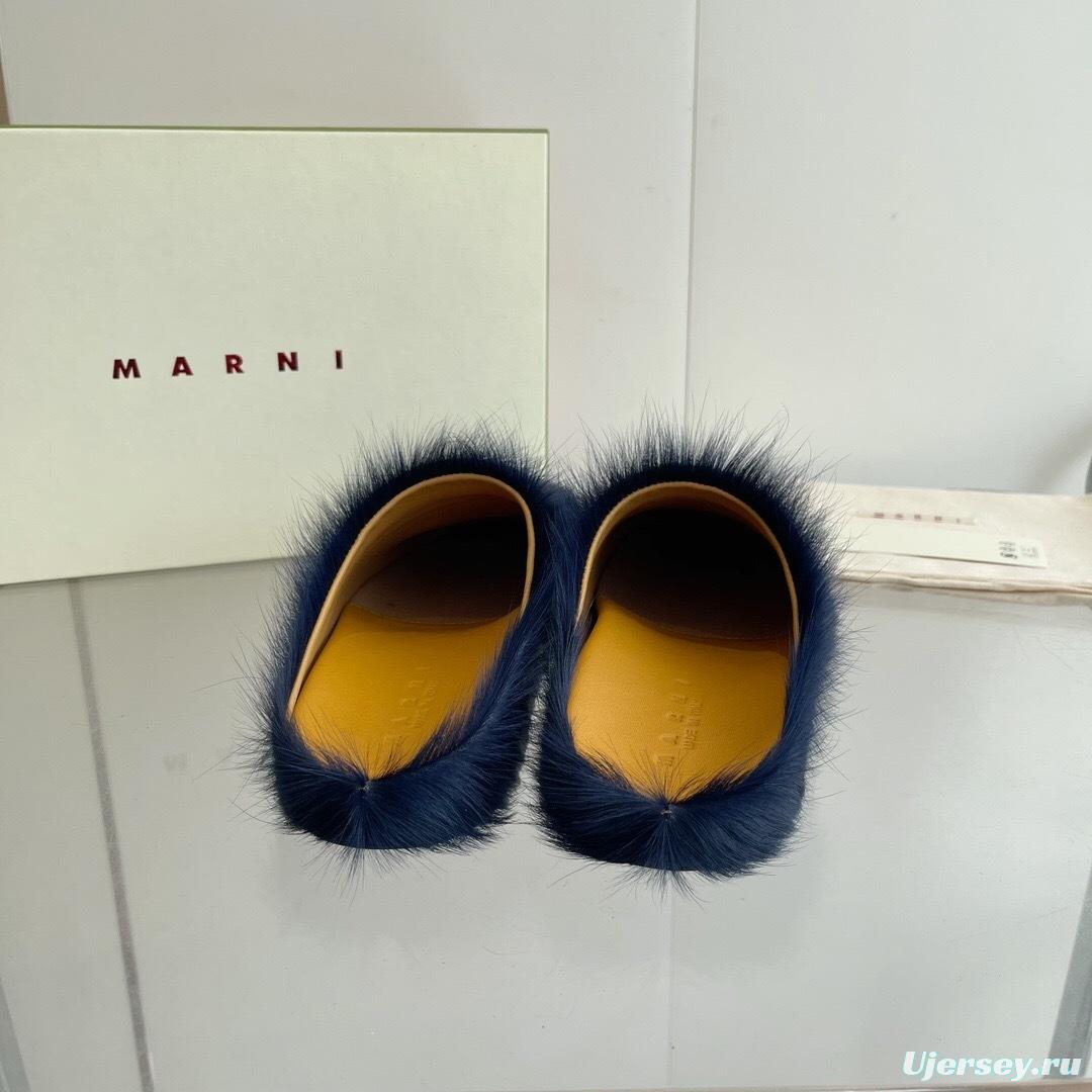 Marni 2025/SS Mule Shoes with Pony Hair - LY00