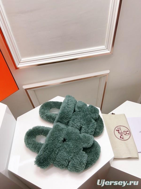 H Love Second Uncle Shoe Fur Slippers - LY00270