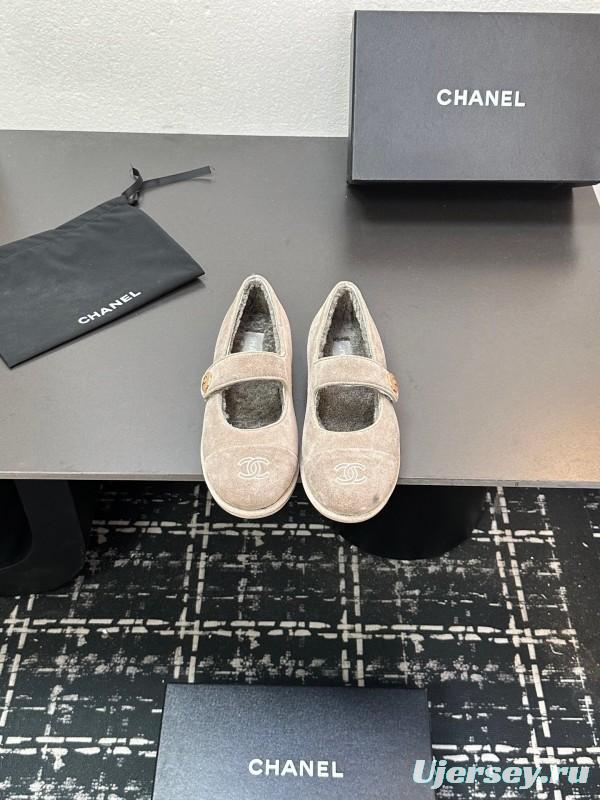 Chanel 2025/SS French Mary Jane Fur Shoes - AW25-MJ01