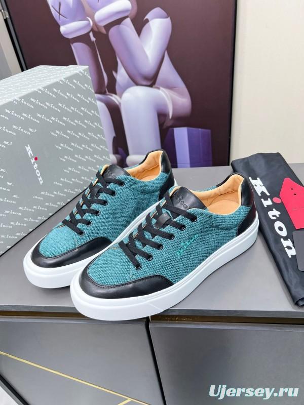 Kiton 2025/SS Tie-Detail Old Money Style Casual Men's Shoes - KFY00320