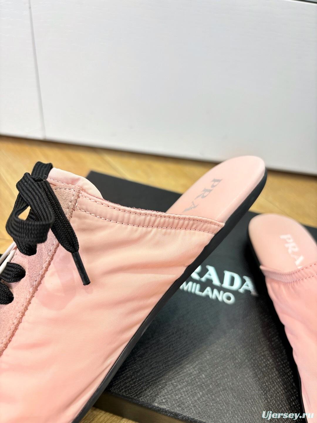 Prada 2025 SS Metal Toe Thin Sole Trainer Casual Shoes - LY00270