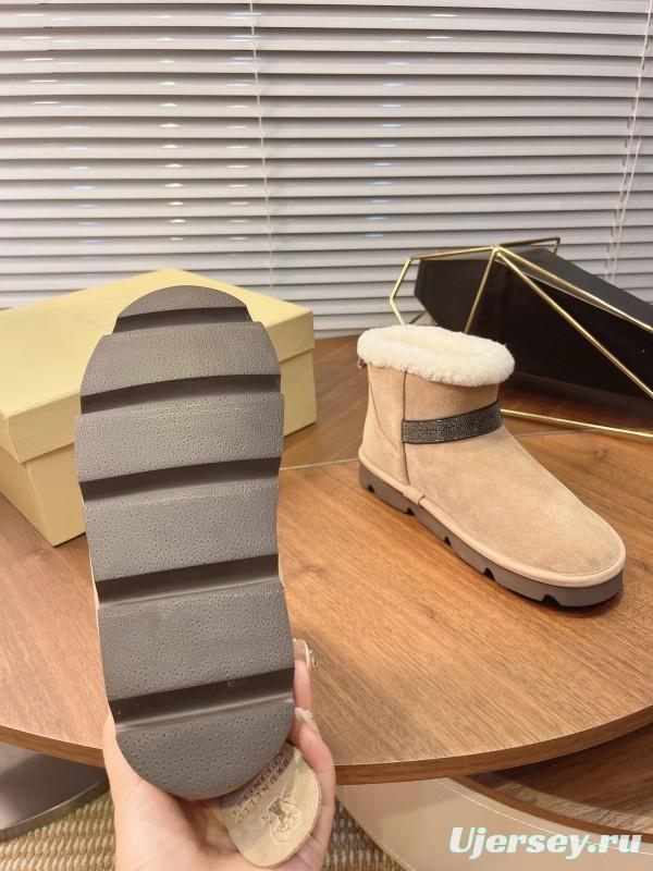 Brunello Cucinelli Winter New Snow Boots Lamb Fur Buns Boots - AS00350