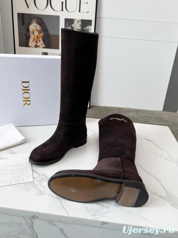 Dior 2025/ss Retro British Style Brogue New Knight Boots - LY00440