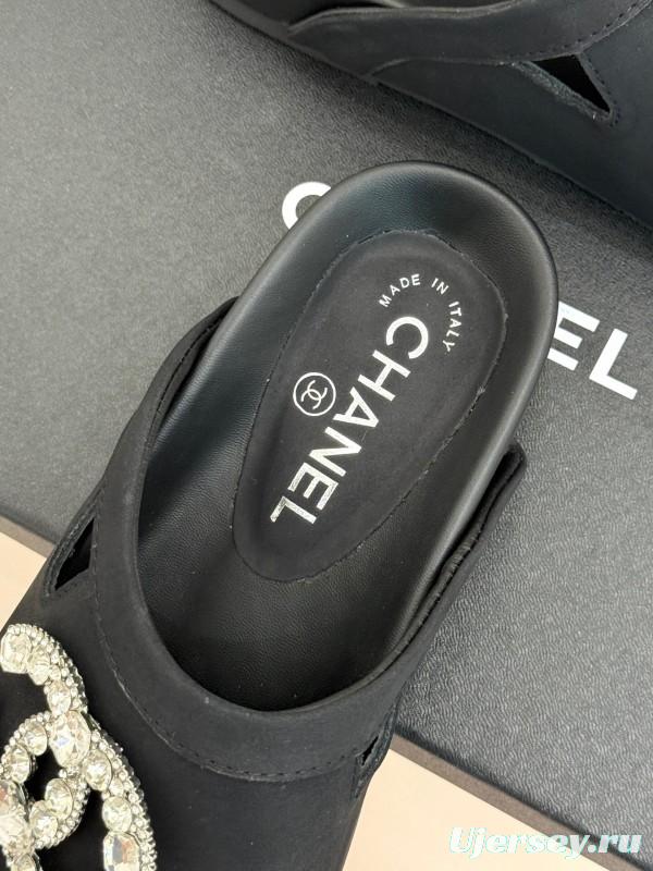 Chanel Classic CC Crystal Birkenstock Sandals - KFY00280