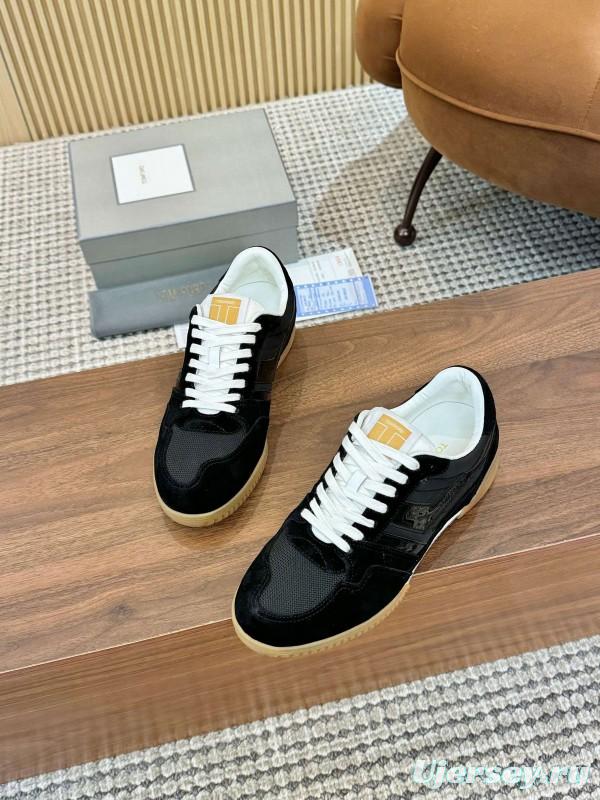 TOM FORD 2025 SS Casual Shoes with Classic Color Blocking and Imported Leather Insole - AS00350