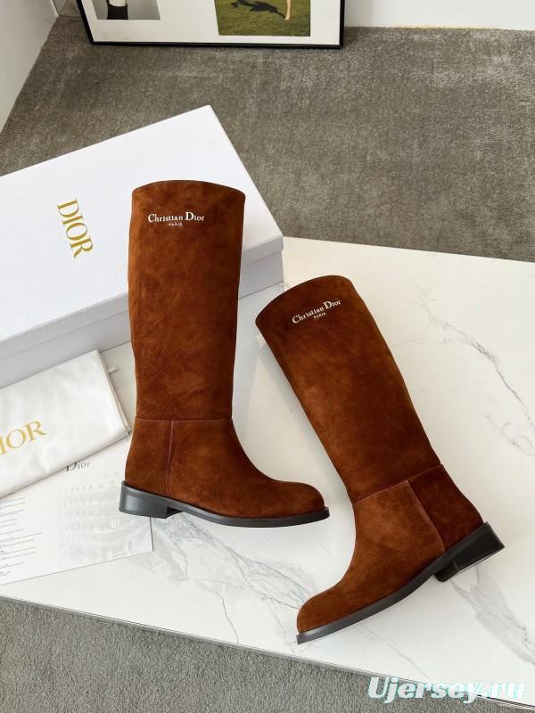 Dior 2025/SS Retro British Style Brogue New Knight Boots - LY00460