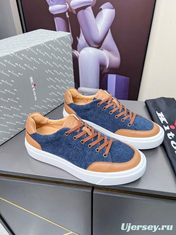 Kiton 2025/SS Tie-Detail Old Money Style Casual Men's Shoes - KFY00320