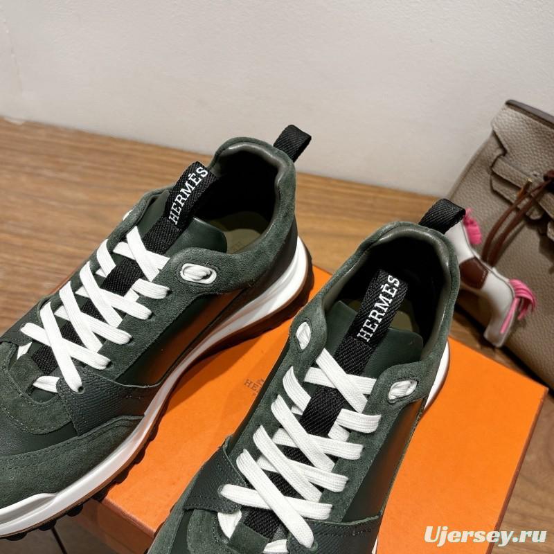 Hermes Boot-Type Shoes with Classic British Color Blocking Design - AS00410