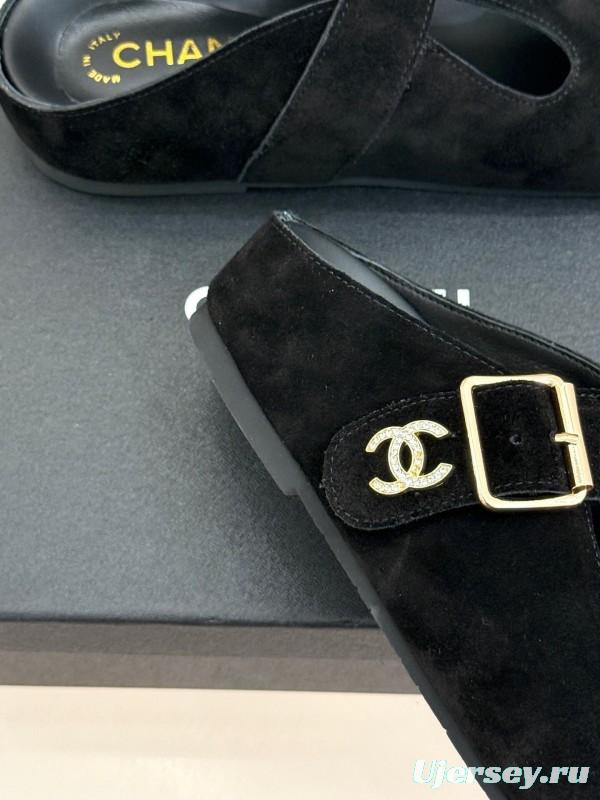 Chanel 2025 SS Minimalist Retro Birkenstock Sandals Half-Slip - KFY00280