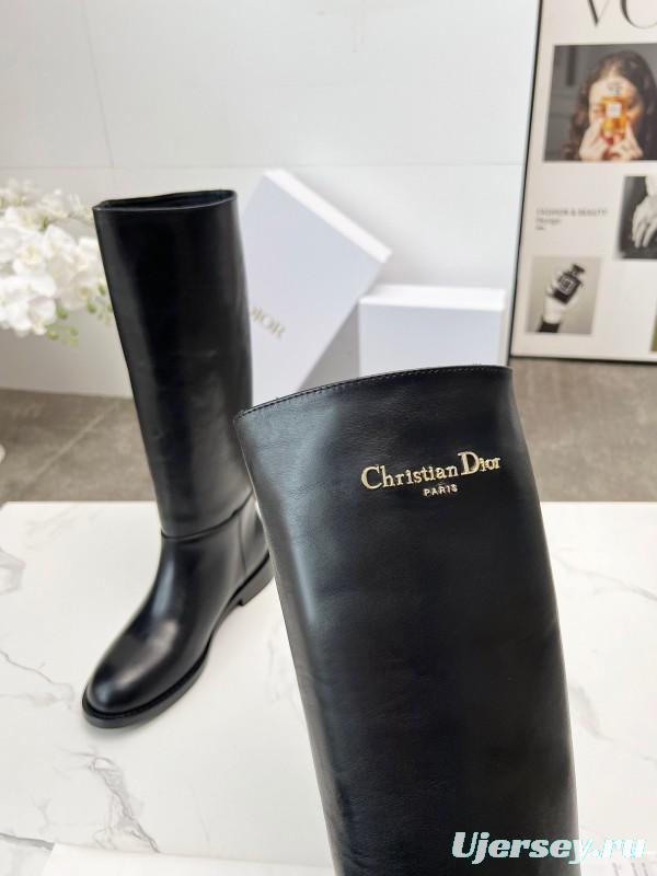 Dior 2025 SS Retro British Style Brogue New Knight Boots - LY00460