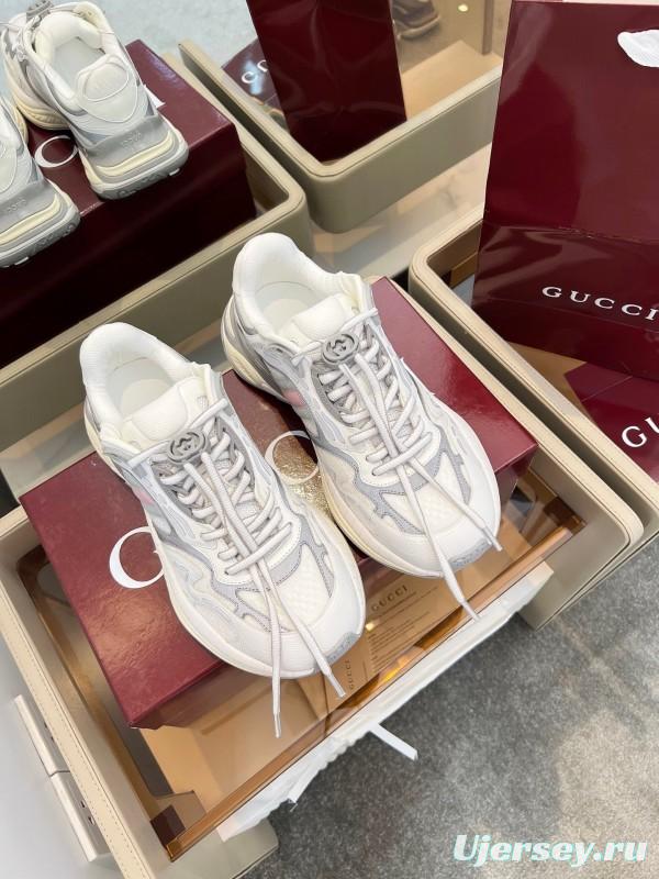 Gucci 2025 SS Collection 2.0 Sneakers with Reflective Stripes and Retro Design - AS00450