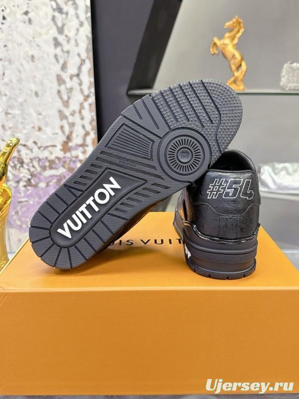 Louis Vuitton LV Trainer Maxi Sneakers Head Calfskin Ostrich Pattern Series - AS00400