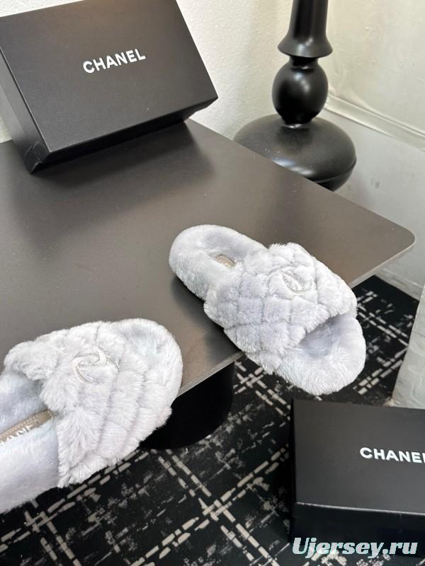 Chanel 2025 Spring/Summer Luxury Wool Slippers - LY00250