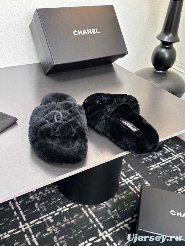 Chanel 2025 SS Fashion Fur Slippers - LY00250