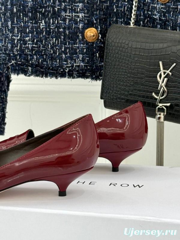 The Row Kitten Heel Pointed Toe High Heels Minimalist Design - KFY00320