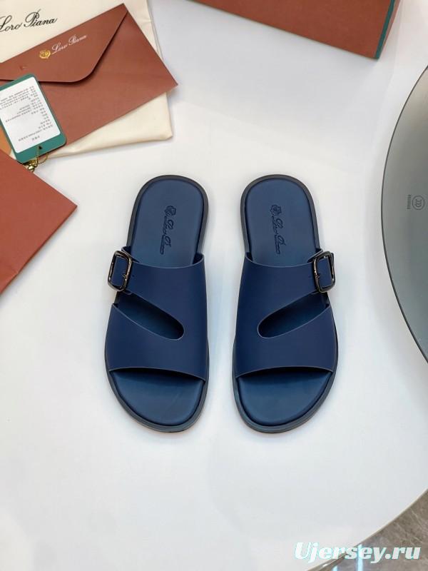 Loro Piana Spring Summer 2025 Men's Slippers with High-Quality Stitching and Comfortable Sole - AS00250