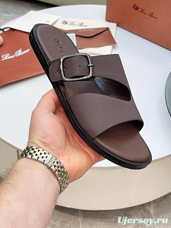 Loro Piana 2025/SS Men's Spring Summer Slippers with High-Quality Stitching and Comfortable Sole - AS00250