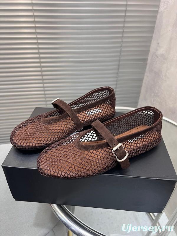 ALAIA 2025/SS New Color Mesh Flat Sandals Single Shoes - KFY00270