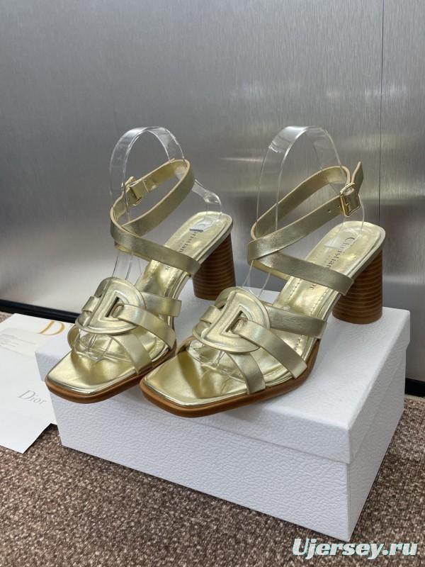 Dior D-Club Jelly Color Hollow Layered Cross Strap High Heel Women Shoes - KFY00290