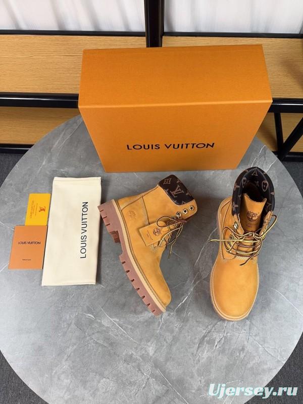 Timberland x LV Monogram Ankle Boots Waterproof Suede - LY00380