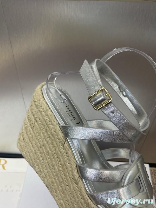 Dior D-Club Jelly Color Hollow Layered Cross Strap Platform High Heel Women's Shoes - KFY00290