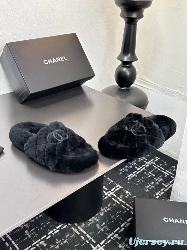 Chanel 2025 SS Fashion Fur Slippers - LY00250