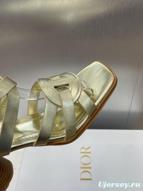 Dior D-Club Jelly Color Hollow Layered Cross Strap High Heel Women Shoes - KFY00290