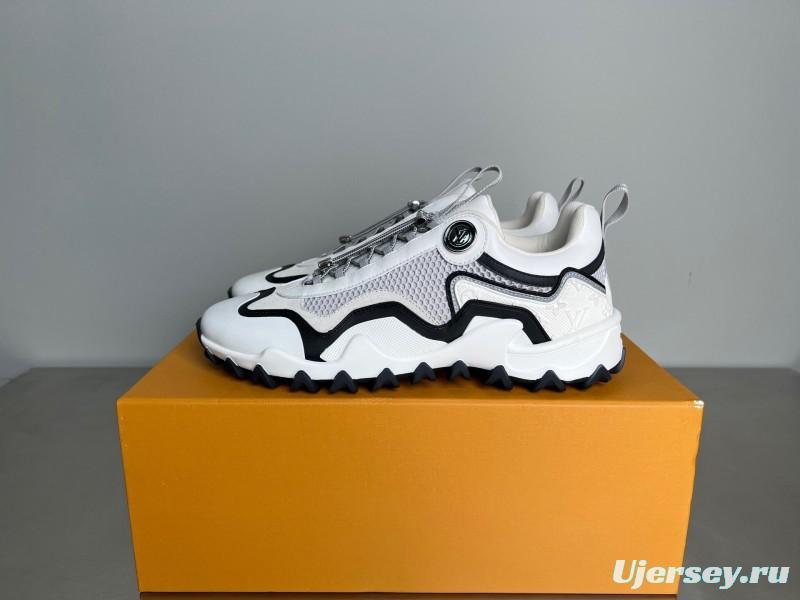 LV RUSH Calfskin Metal LV Circle Accessory Slip-Resistant Low-Top Casual Lifestyle Shoes - YC