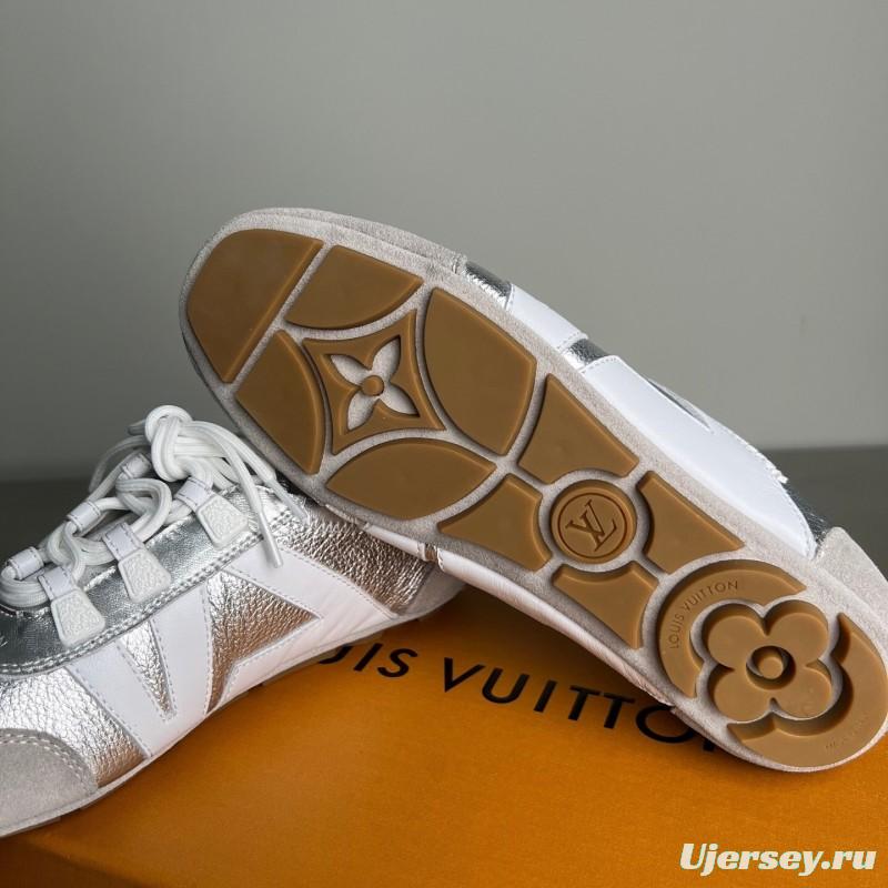 Lv Sneakerina 2025 SS Ballet Round Toe Lace-Up Low Top Lifestyle Casual Shoes - YC