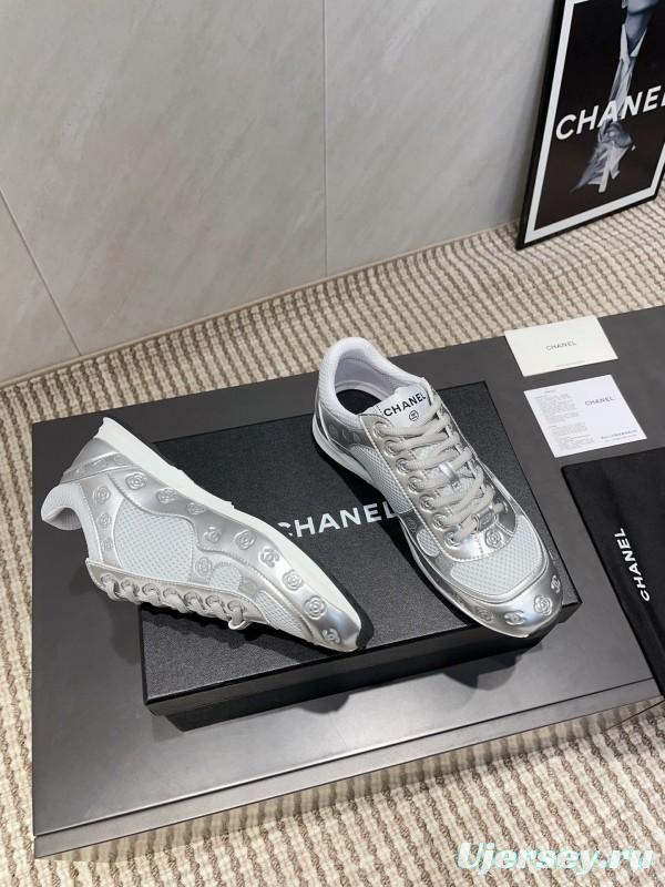 Chanel Silver Horn King II Casual Series Sports Shoes - KFY00330