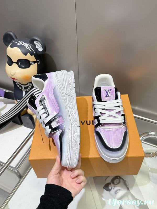 Louis Vuitton Trainer Basketball Series Cracked Ice Glue Process Sneakers - LY00490