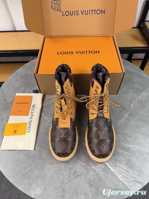 Timberland x LV Monogram Ankle Boots Waterproof Suede Leather - LY00380