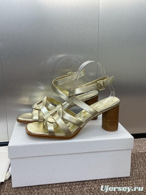 Dior D-Club Jelly Color Hollow Layered Cross Strap High Heel Women Shoes - KFY00290