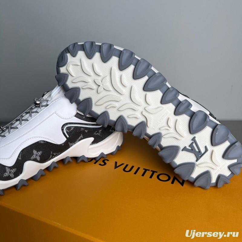 LV RUSH Calfskin Metal LV Circle Accessory Slip-Resistant Low-Top Casual Lifestyle Shoes - YC