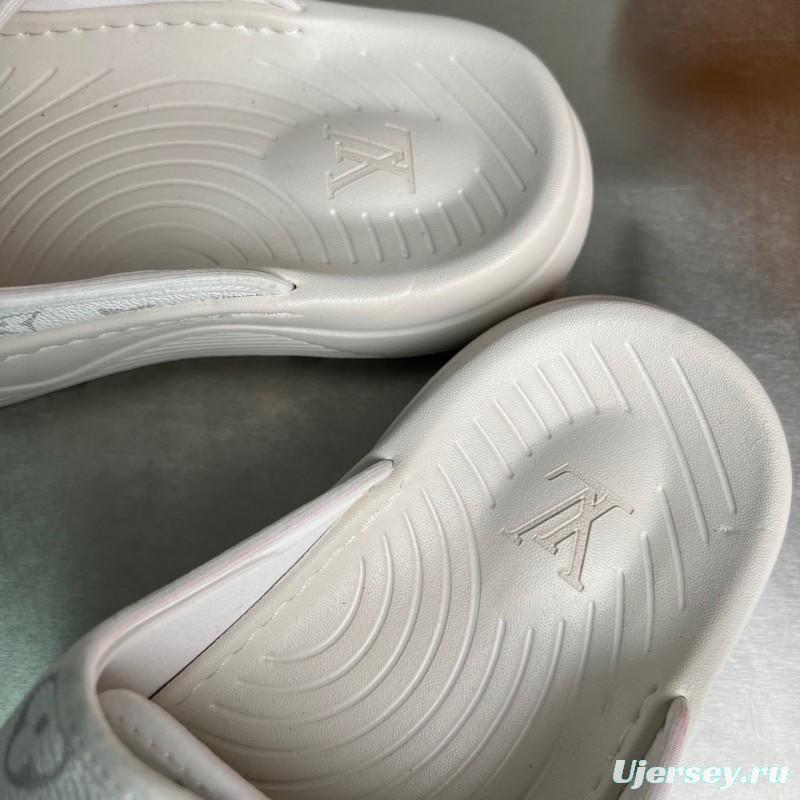 Louis Vuitton Miami Mule Slippers with Hook and Loop Closure - YC