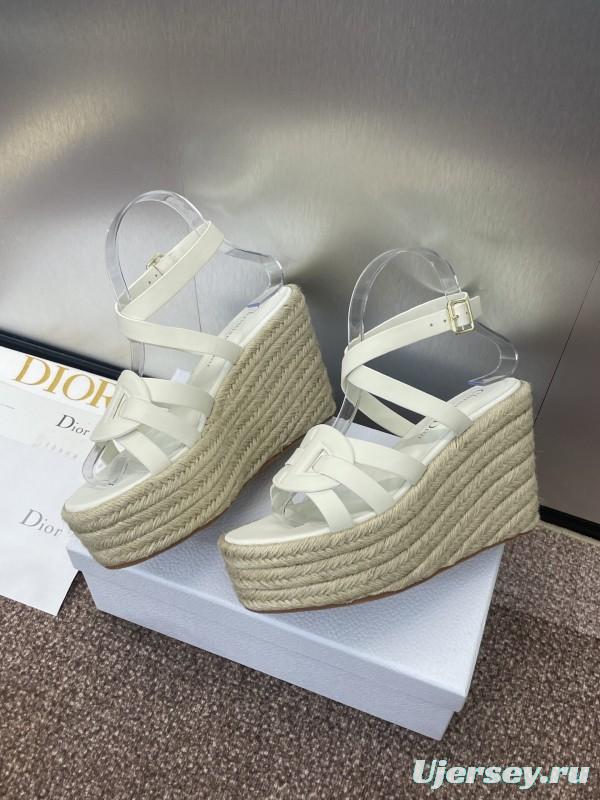 Dior D-Club Jelly Color Hollow Layered Cross Strap Platform High Heel Women Shoes - KFY00290