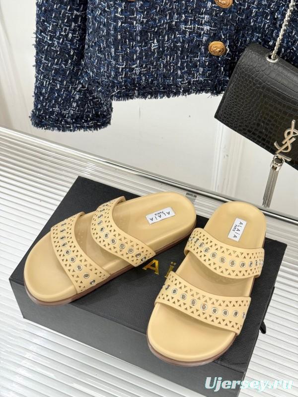 ALAIA 2025 SS Hollow-Out Casual Sandals - KFY00260