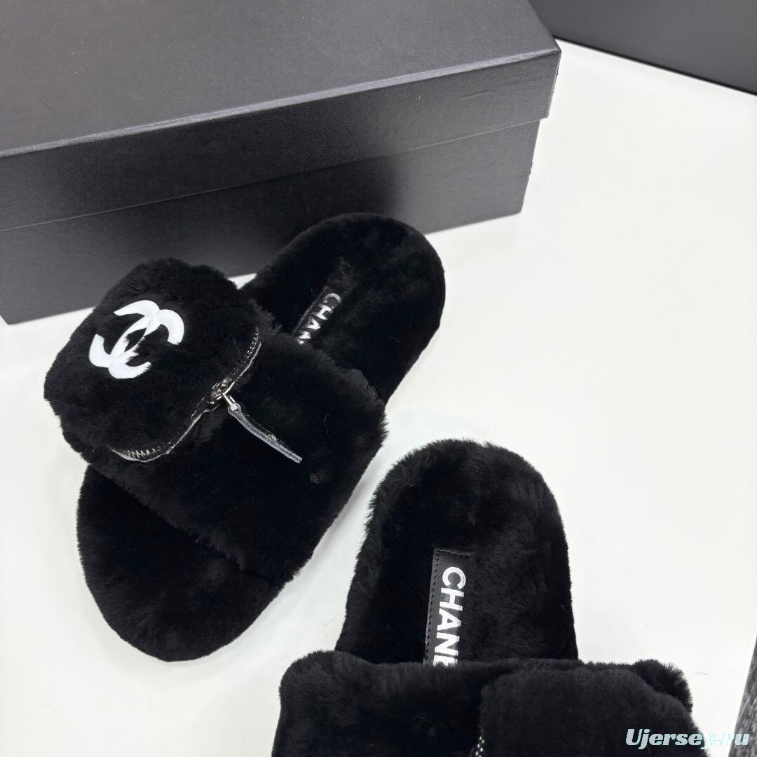 Chanel 2025 SS New Color Fur Slippers - LY00270