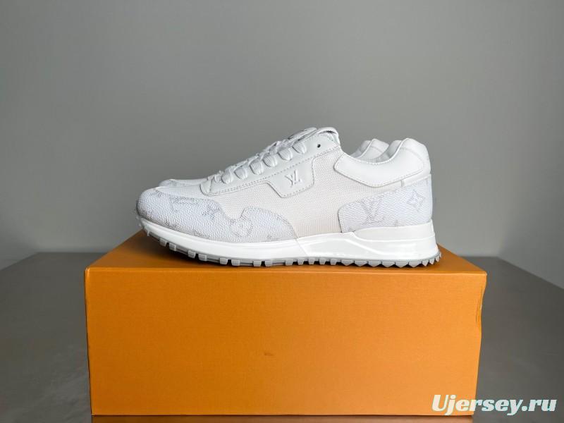 Lv Run Away Calfskin Leather Round Toe Lace-Up Low Top Casual Shoes Men's - YC